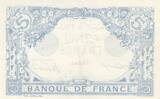 France 1916 5 Francs - Bleu - 23-06-1916 - Série X.12519 SUP+