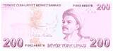 Turquie  200 Lira - Pdt Ataturk - Yunus Emre - 2009 (2023) - Préfixe F NEUF