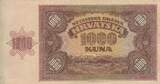 Croatie 1941 1000 Kuna - Jeune fille - Montagnes - 26-05-1941 - Série F TTB