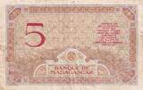 Madagascar  5 Francs Déesse Junon - 1937 - Série B.2983 TTB