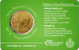 Saint-Marin  Chiesa di San Francesco - 50 centimes 2012 Coincard + Timbre BU