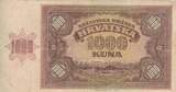 Croatie 1941 1000 Kuna - Jeune fille - Montagnes - 26-05-1941 - Série N TTB