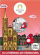 France - Monnaie de Paris  Cathédrale de Strasbourg - 10 Euros Argent Couleur 2024 (MDP) - La France accueille les Jeux - Mascottes Paris 2024 - Vague 1 NEUF