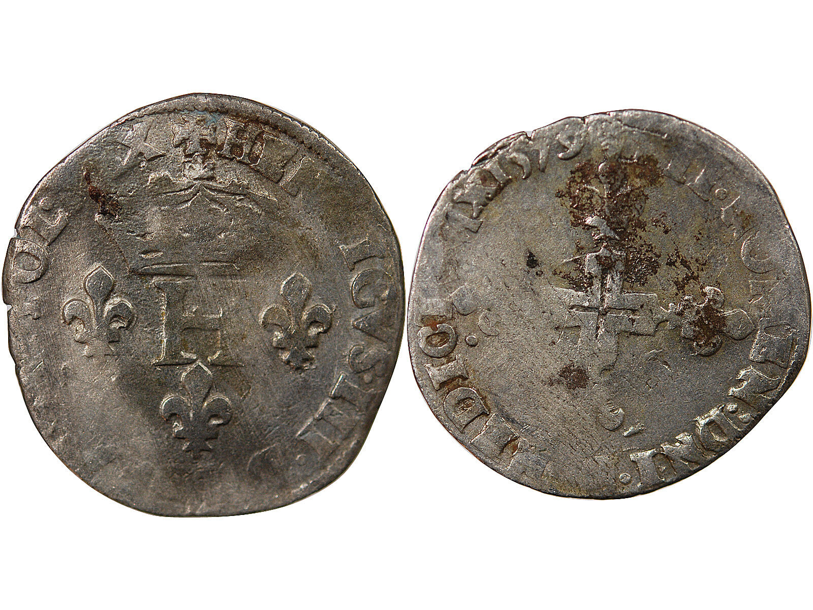 Henri III double sol parisis du Dauphiné 1586 Grenoble