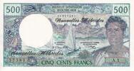 Nouvelles Hébrides 500 francs 500 Francs Polynésien - Pirogue - 1970 - Serial A.1 - SUP - P.19a -