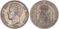 Espagne 5 pesetas 5 Pesetas Amadeo 1er - Armoiries - 1871 -