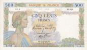 France 500 francs 500 Francs La Paix - 26-09-1940 Série H.928 -