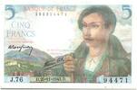 France 5 francs 5 Francs Berger - 25-11-1943 Série J.76 - 94471 -