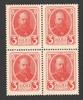 Russie 3 kopeks 3 Kopeks Alexandre III - 1915 - Bloc 4 timbres monnaies -