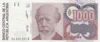 Argentine 1000 australes 1000 Australes J. A. Roca - Liberté - 1988 -