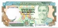 Zambie 20 kwacha 20 Kwacha Prés. K. Kaunda - Batiment ND - 1991 -