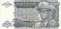 Zaïre 100000 zaires 100000 Zaires - Président Sese Seko Mobutu - Coupole - 1992 -