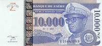 Zaïre 10000 nvx zaires 10000 Nvx Zaires - Président Sese Seko Mobutu - Valeur faciale - 1995 -