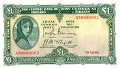 Irlande 1 pound 1 Pound Lady Lavery - Masque - 19/12/1946 -