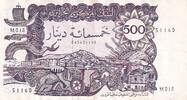 Algérie 500 dinars 500 Dinars - Vue de la ville - Galion et forteresse - 1970 - Série M.018 - P.129 -