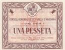 Andorre 1 peseta 1 Pesseta - 1936 -
