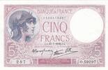 France 5 francs 5 Francs - Violet - 27-07-1939 - Série O.59297 -