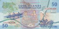 Iles Cook 50 dollars 50 Dollars - Fidèles - Eglise - 1992 - Série AAA -