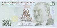 Turquie 20 turk lirasi 20 Yeni Turk Lirasi - Pdt Ataturk - Cahit Arf - 2009 (2020) - Série G -