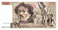 France  100 Francs Delacroix - 1991 - Série Q.172 - Petit filigrane - Fay.69bis.03a4 TTB+