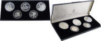 Russie roubles Coffret 5 monnaies - Jeux Olympiques de 1980 Moscou - 1978 - sans certificat - coffret cassé -