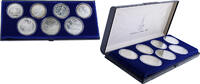 Russie roubles Coffret 7 monnaies - Jeux Olympiques de 1980 Moscou - sans certificat - coffret rayé SPL