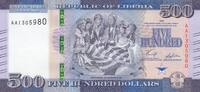 Liberia 500 dollars 500 Dollars - Créateurs du drapeau libérien - Hippopotames - 2022 -
