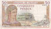 France 50 francs 50 Francs Cérès - 28-04-1938 - Série Q.8213 -
