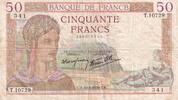 France 50 francs 50 Francs Cérès - 10-08-1939 - Série T.10729 -