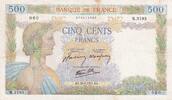 France 500 francs 500 Francs La Paix - 26-06-1941 - Série N.3193 -