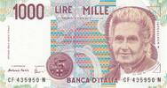 Italie 1000 lire 1000 Lire - M. Montessori - Étudiants - 1990 - Série CF -