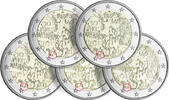 Allemagne 2019 LOT 5 X 2 Euros Commémo. 2019 - 30 ans du Chute de Mur de Berlin (5 ateliers) UNC