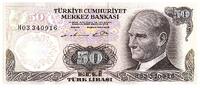 Turquie 50 turk lirasi 50 Turk Lirasi - Pdt Ataturk - ND (1976) - Série H - P.188 -