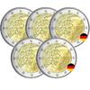 2022 BLISTER BE 5 X 2 Euros Commémo. Allemagne 2022 - 35 ans du Programme ERASMUS (5 Ateliers)