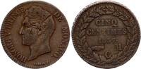 Monaco 5 centimes 5 Centimes Honoré V - 1837 MC - choc -