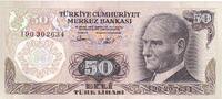 Turquie 50 turk lirasi 50 Turk Lirasi - Pdt Ataturk - 1983 - Série I - P.188 -