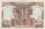 France 5000 francs 5000 Francs Terre et Mer - 10-03-1949 - Série P.8 - F.48.01 -