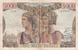 France 5000 francs 5000 Francs Terre et Mer - 10-03-1949 - Série T.17 - F.48.01 -