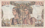 France 5000 francs 5000 Francs Terre et Mer - 02-10-1952 - Série S.104 - F.48.07 -