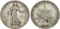 France  1 Franc Semeuse - 1900 - Argent B+