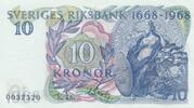 Suède 10 kronor 10 Kronor Svea - Ancienne Banque - 1968 - Neuf - P.56 -