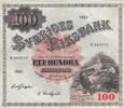 Suède 100 kronor 100 Kronor - Svea - Gustav Vasa - 1961 - Série B - P.48c -