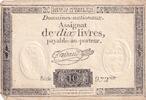 France 10 livres 10 Livres Noir - Filigrane Fleur de Lys - (24-10-1792) - Sign. Taisaud - Série 972 -