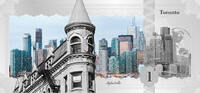 Iles Cook 1 Dollar Toronto - Skyline collection -1 Dollar Argent Couleur 2017 -