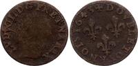 France double tournois Double tournois - Louis XIII - Poinçon de Warin - 1643 A Corbeil -