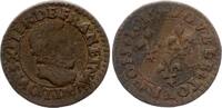 France 1 double tournois Double tournois - Louis XIII au buste enfantin- 1615 D Lyon -