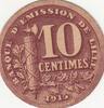 France 10 centimes 10 centimes - Lille Banque d'émission - 1915 -
