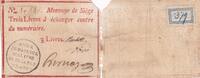 Mayence 3 livres 3 Livres Rouge - Tampon noir - Mai 1793 -