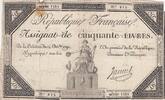 France 50 livres 50 Livres - 14 Décembre 1792 - République Française - Sign. Jannel - Série 1384 -