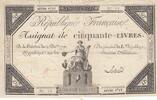 France 50 livres 50 Livres - 14 Décembre 1792 - République Française - Sign. Latour - Série 4781 -